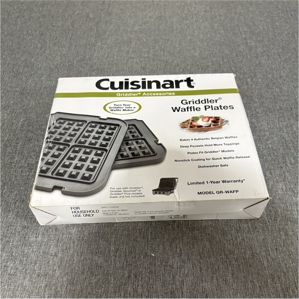 Cuisinart Griddler Waffle Replacement Plates Nonstick 4 Waffles GR-WAFP